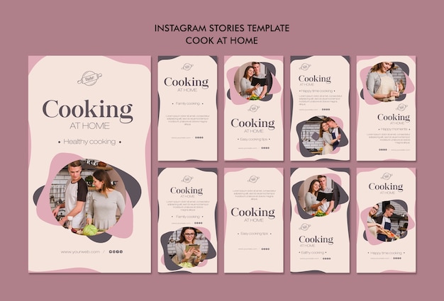 PSD cooking at home instagram stories