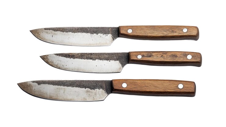 PSD cooking knife isolated on transparent background