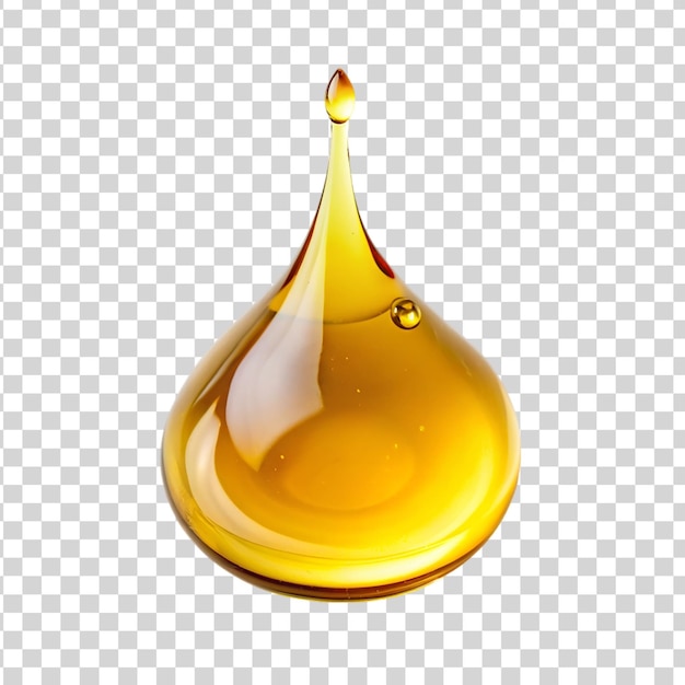 Cooking oil droplet isolated on transparent background