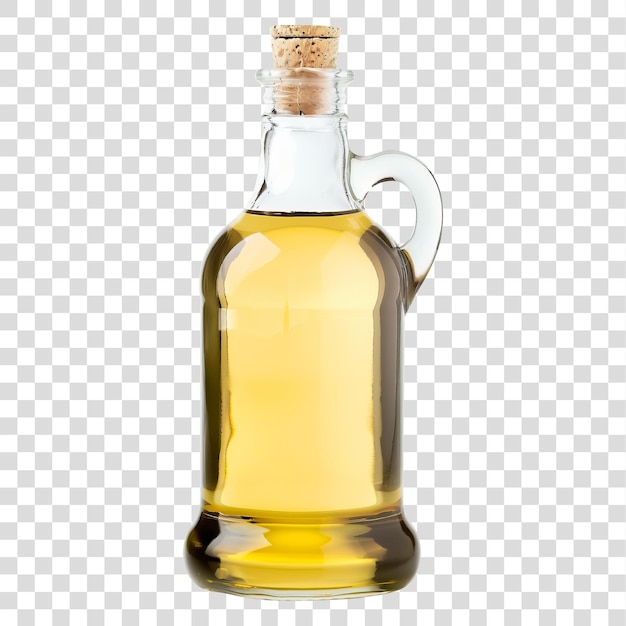 PSD cooking oil in glass bottle isolated on transparent background png