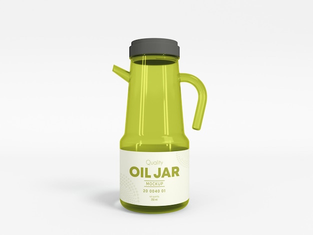 Cooking Oil Glass Jar Packaging Mockup