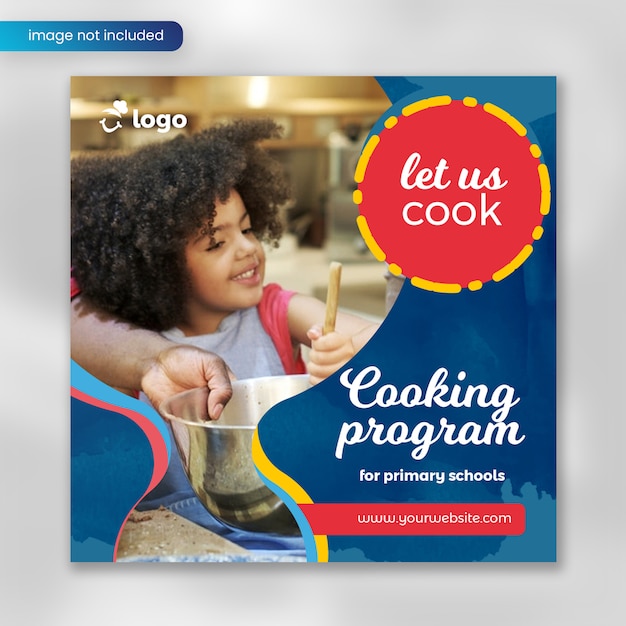 PSD cooking program banner for social media