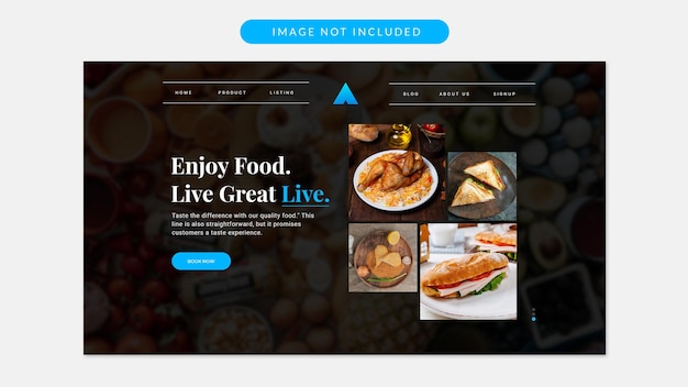 Cooking website psd landing page template