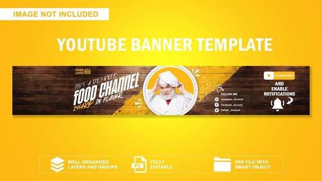 Cooking Youtube Banner Template