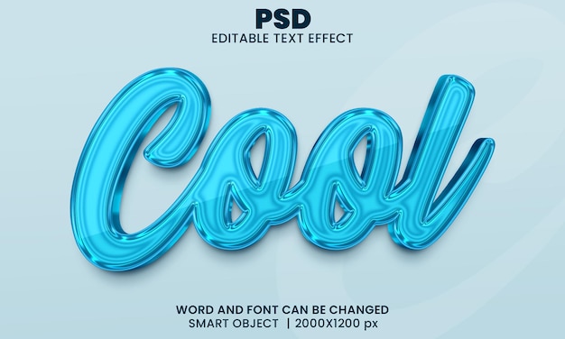 PSD cool 3d editable text effect premium psd with background