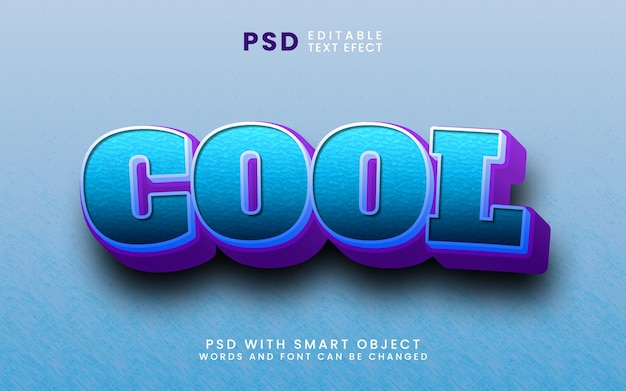 PSD cool 3d editable text effect