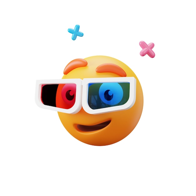 PSD cool 3d-pictogram voor emoji-feest