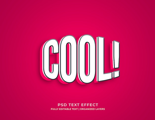 Cool 3d style editable text effect mockup template
