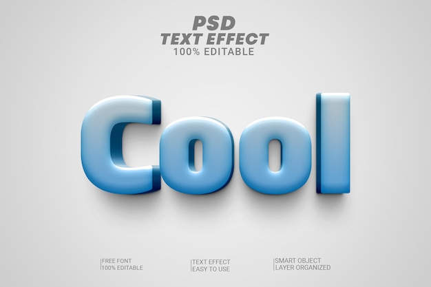 PSD Крутой 3d эффект стиля текста