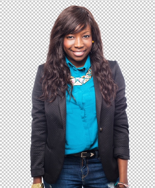 cool black-woman standing