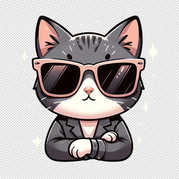 PSD cool cats in sunglasses ilustracja.