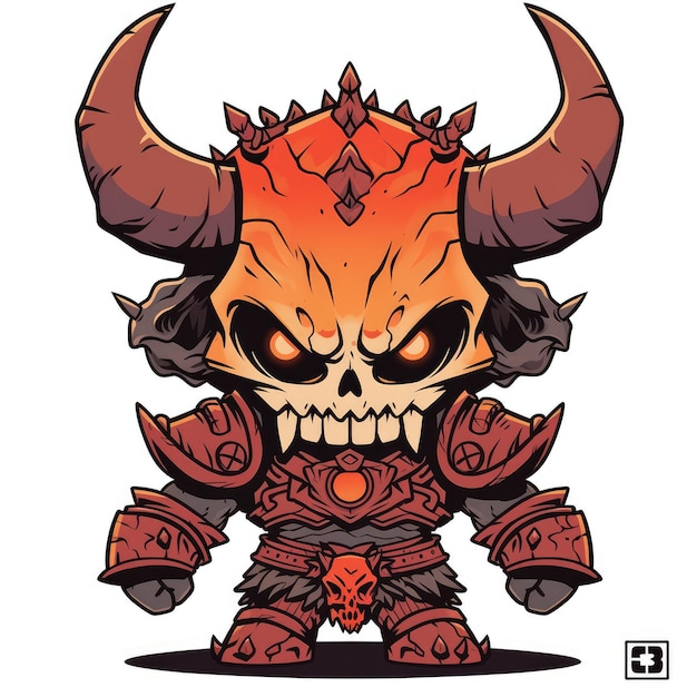 Cool chibi knight character illustration for your tshirt design