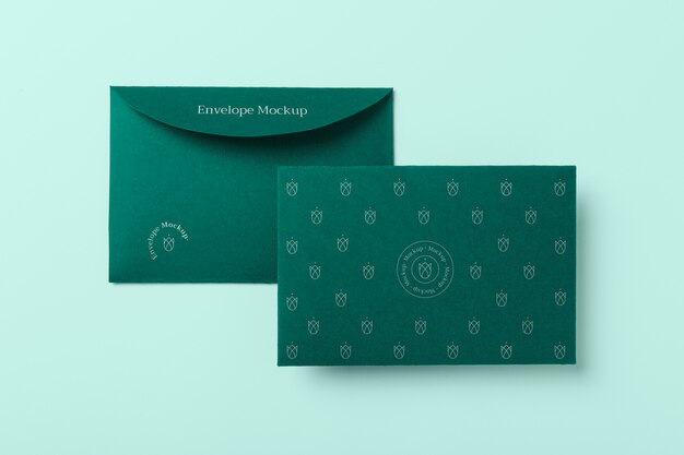 PSD cool dark dark paper envelope mock-up