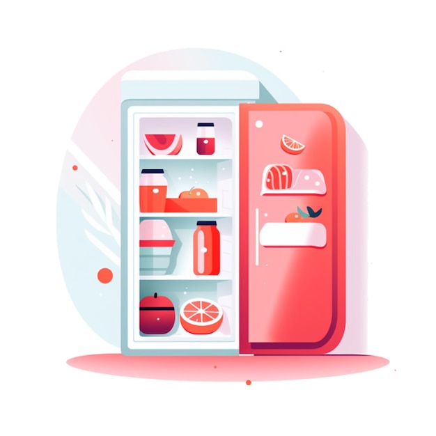 PSD cool elegance artistic rendition of a refrigerator appliance