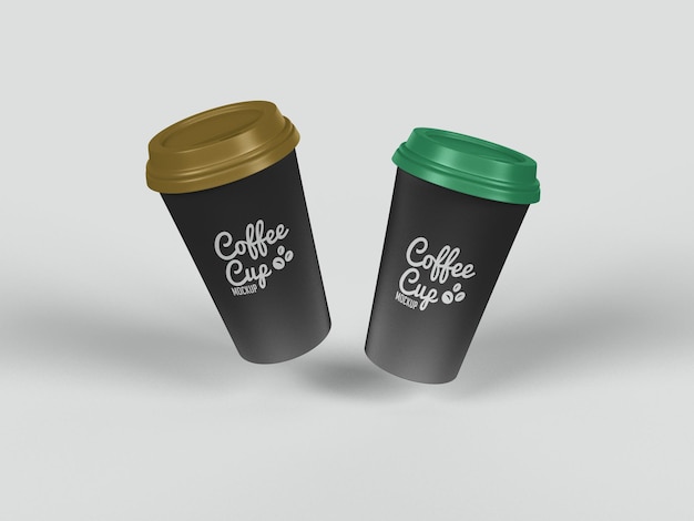 Cool koffiekopje mockup-ontwerp