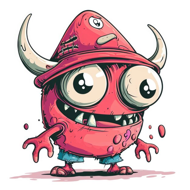 PSD cool monster character for your tshirt design