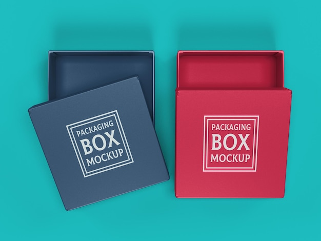 PSD cool packaging box mockup design