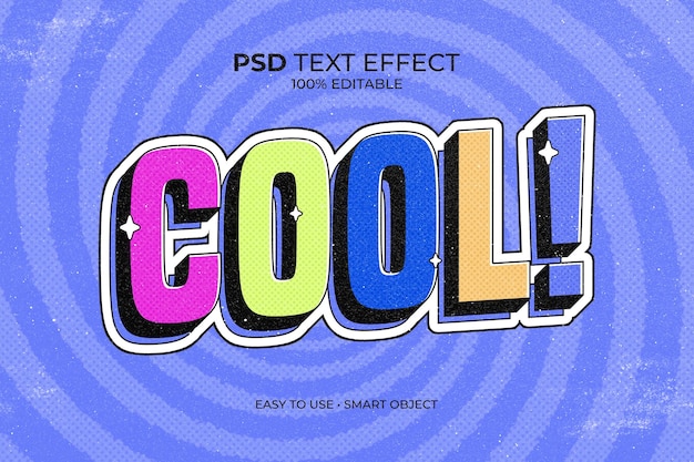 PSD cool retro text effect