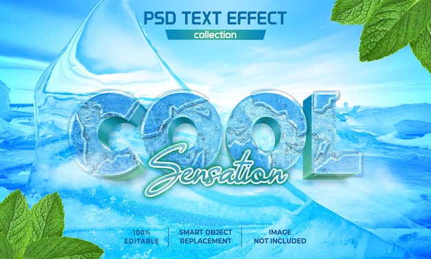 Cool Sensation Ice Text Efekt