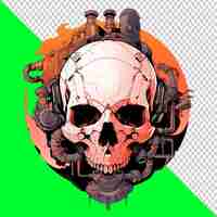 PSD cool skull robot inspiration