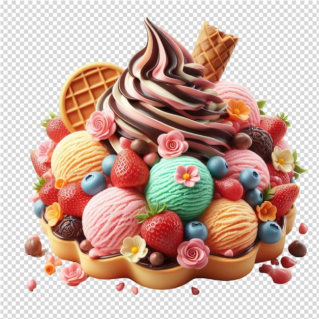 PSD cool treat add a splash of sweetness with an isolated ice cream