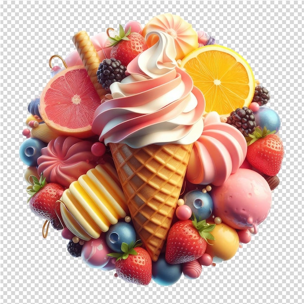 PSD cool treat add a splash of sweetness with an isolated ice cream