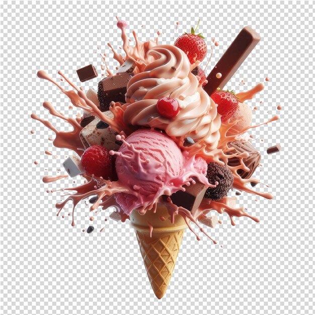 PSD cool treat add a splash of sweetness with an isolated ice cream