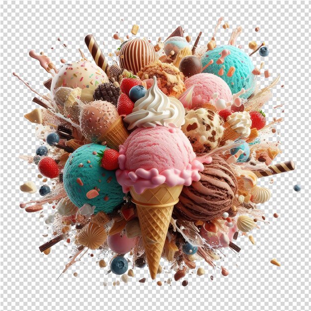 PSD cool treat add a splash of sweetness with an isolated ice cream