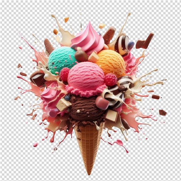 PSD cool treat add a splash of sweetness with an isolated ice cream
