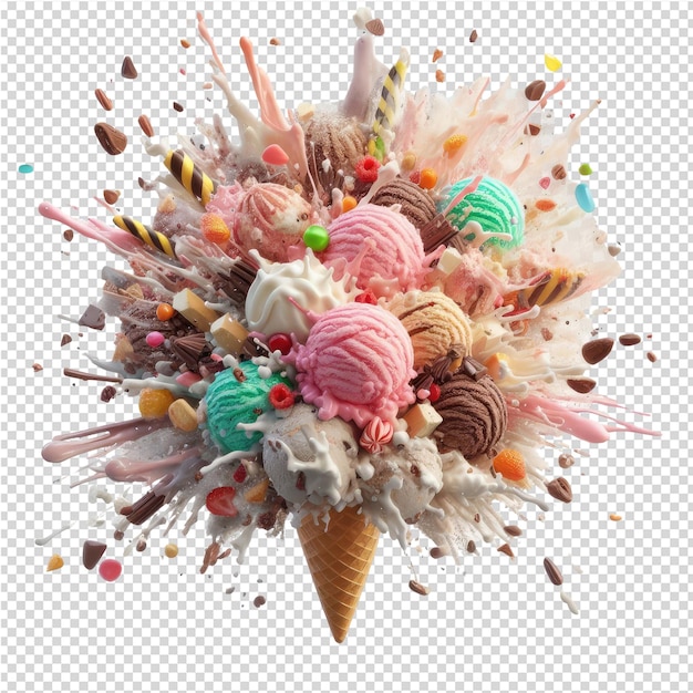 PSD cool treat add a splash of sweetness with an isolated ice cream