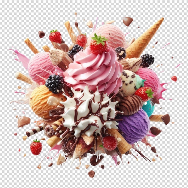 PSD cool treat add a splash of sweetness with an isolated ice cream