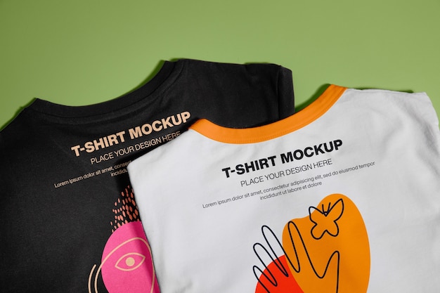 PSD cool tshirts in studio mockup