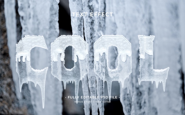 PSD cool weather text effect