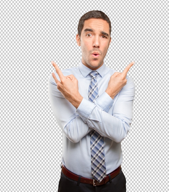 PSD cool young businessman posing