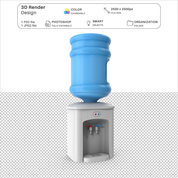 PSD cooler cartoon 3d modeling psd-bestand