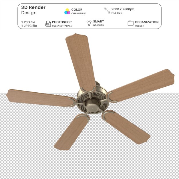 File psd di modellazione 3d del ventilatore di raffreddamento