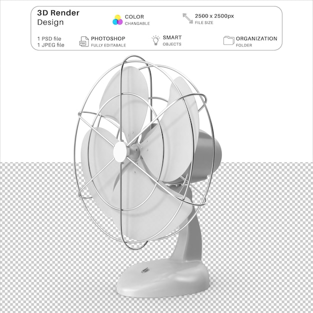 PSD クーリングファン カートゥーン 3d モデリング psd ファイル