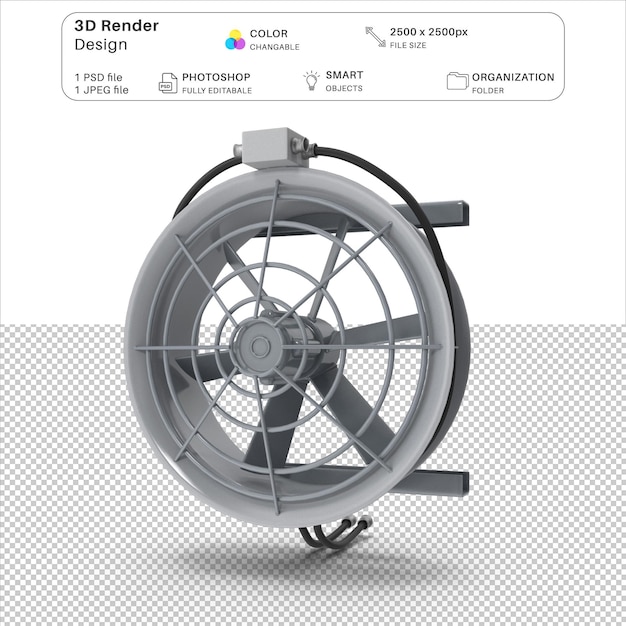 クーリングファン カートゥーン 3d モデリング psd ファイル