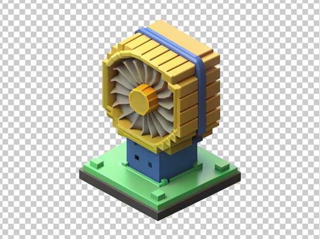 PSD cooling stand fan voxelart