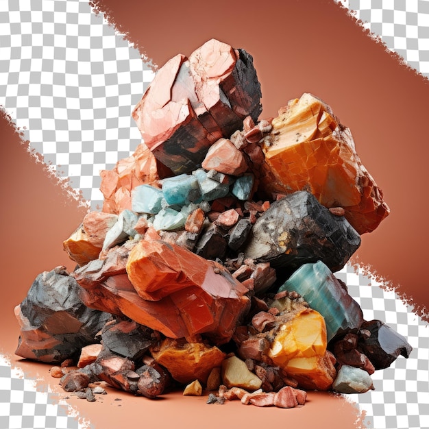 PSD copper waste from middle aged period transparent background