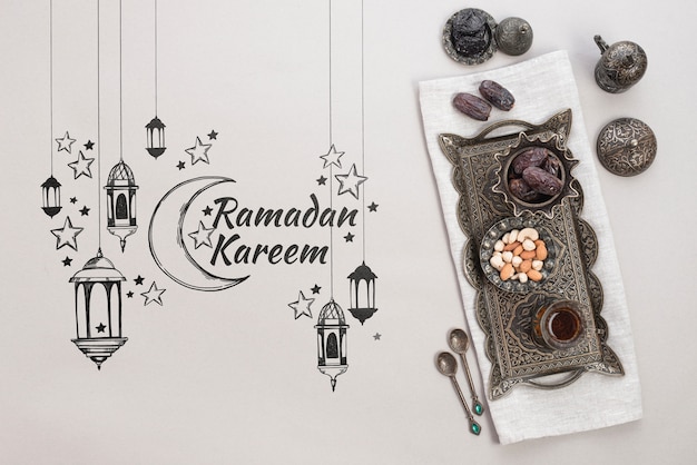 PSD copyspace-mockup met ramadanconcept