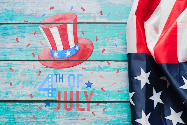 PSD copyspace mockup for usa independence day