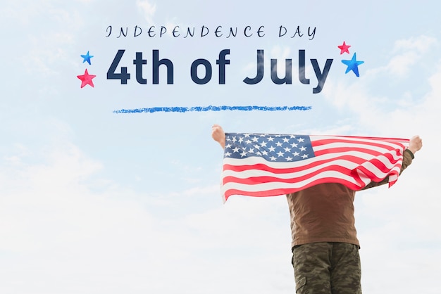 PSD copyspace mockup for usa independence day