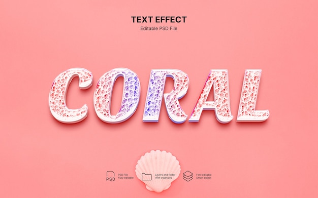 Coral text effect