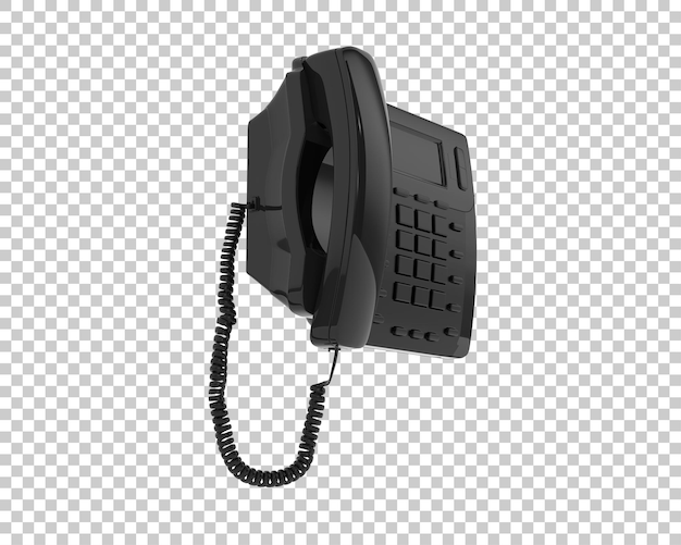 Cord phone isolated on transparent background 3d rendering illustration