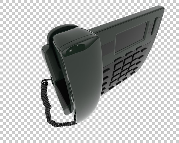 PSD cord phone isolated on transparent background 3d rendering illustration