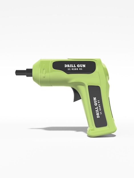 PSD cordless electric drill machine branding mockup