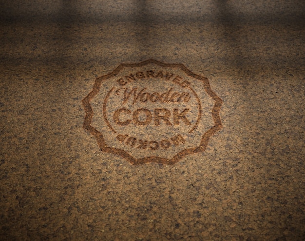 cork logo mockup design