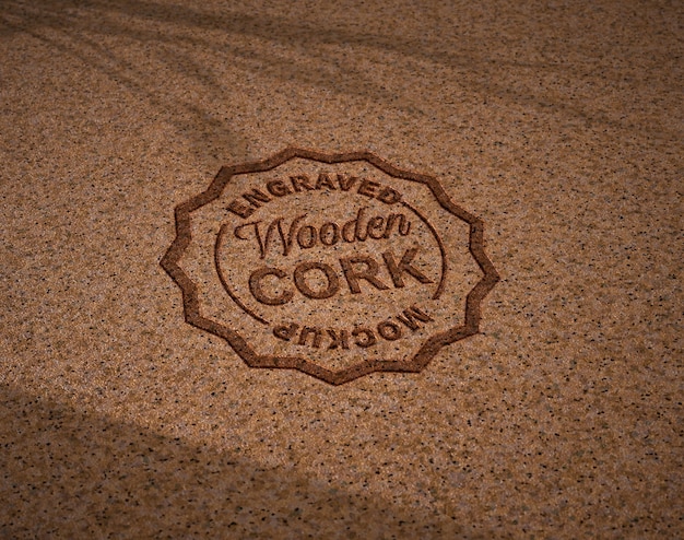cork logo mockup design