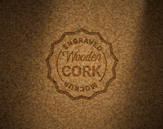 cork logo mockup design